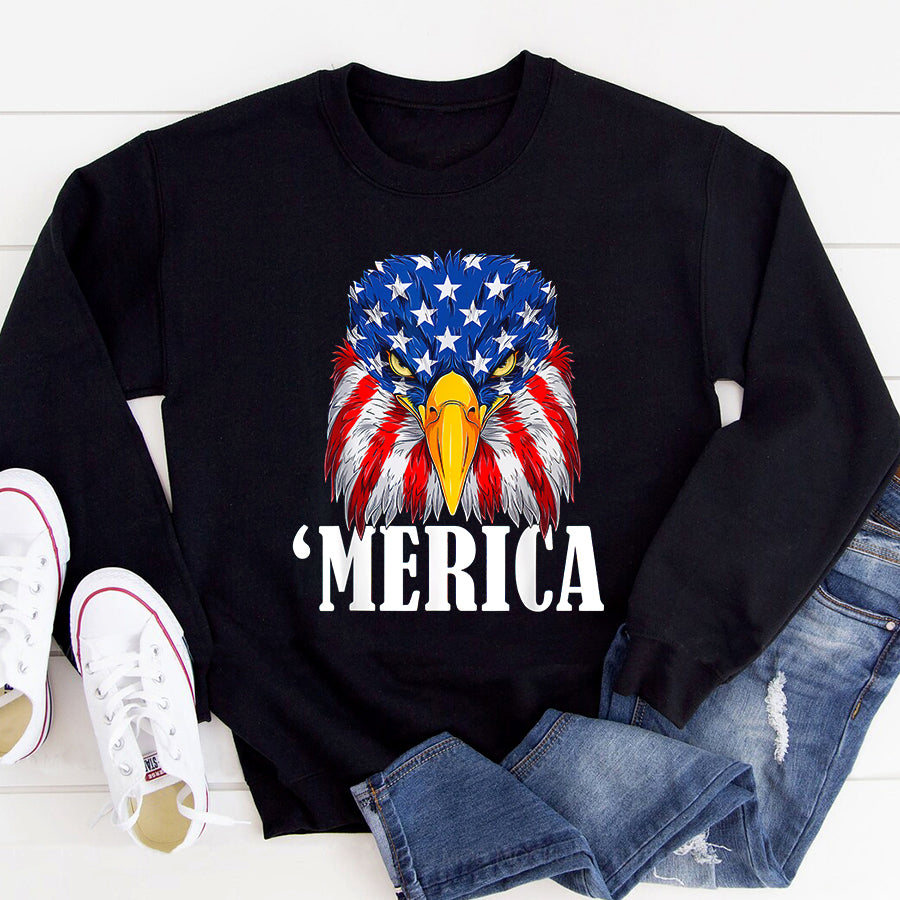 Patriot Day 2022 Shirt 911 Memorial Shirts 4th July Eagle &#39;Merica America Independence Day Patriot USA T-Shirt