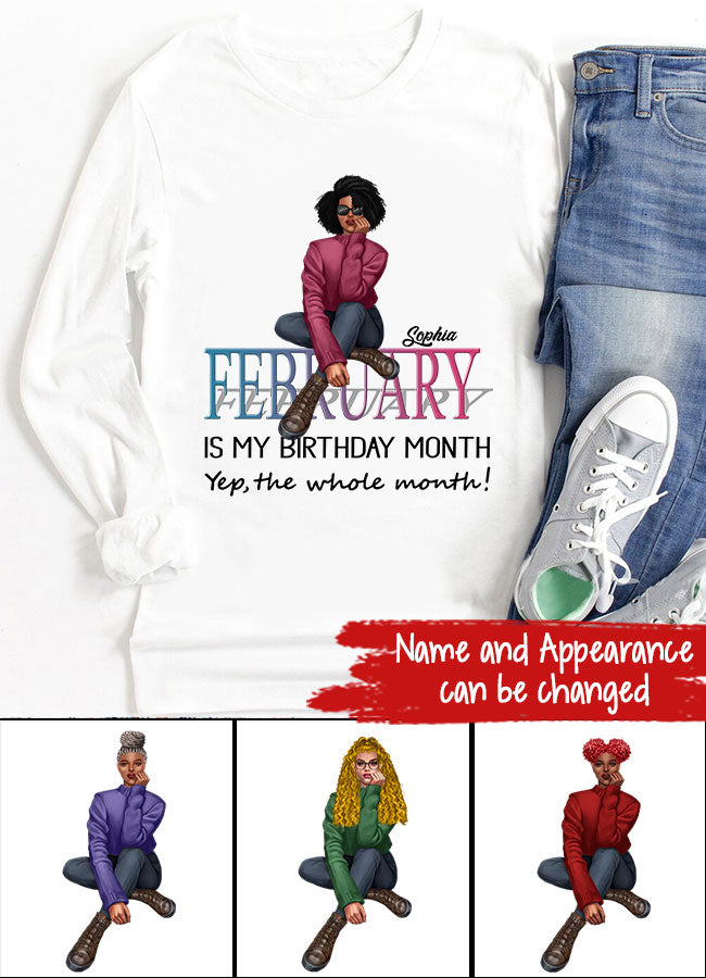 February Birthday Shirt, Custom Birthday Shirt, Queens was Born In February, February Birthday Shirts For Woman, February Birthday Gifts