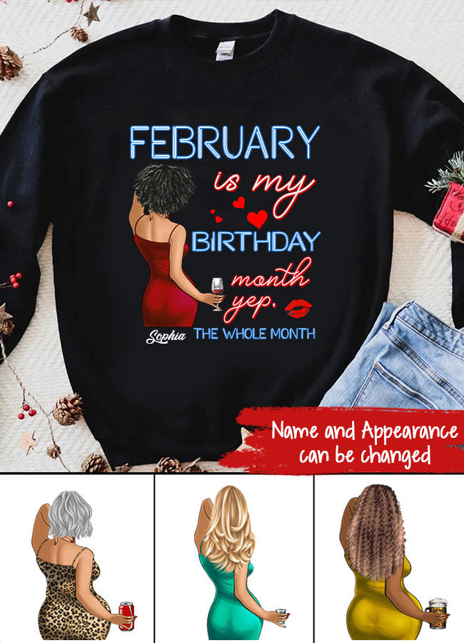 February Birthday Shirt, Custom Birthday Shirt, Queens was Born In February, February Birthday Shirts For Woman, February Birthday Gifts