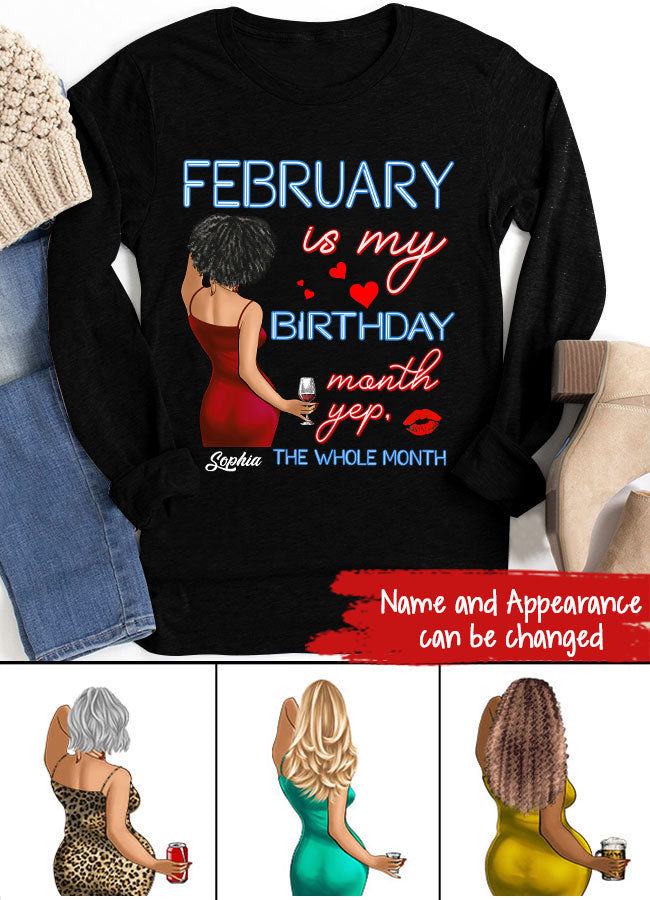 February Birthday Shirt, Custom Birthday Shirt, Queens was Born In February, February Birthday Shirts For Woman, February Birthday Gifts