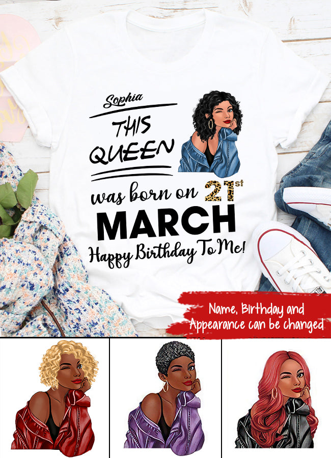 March Birthday Shirt, Custom Birthday Shirt, Queens Born In March, March Birthday Gifts, March shirts for Woman