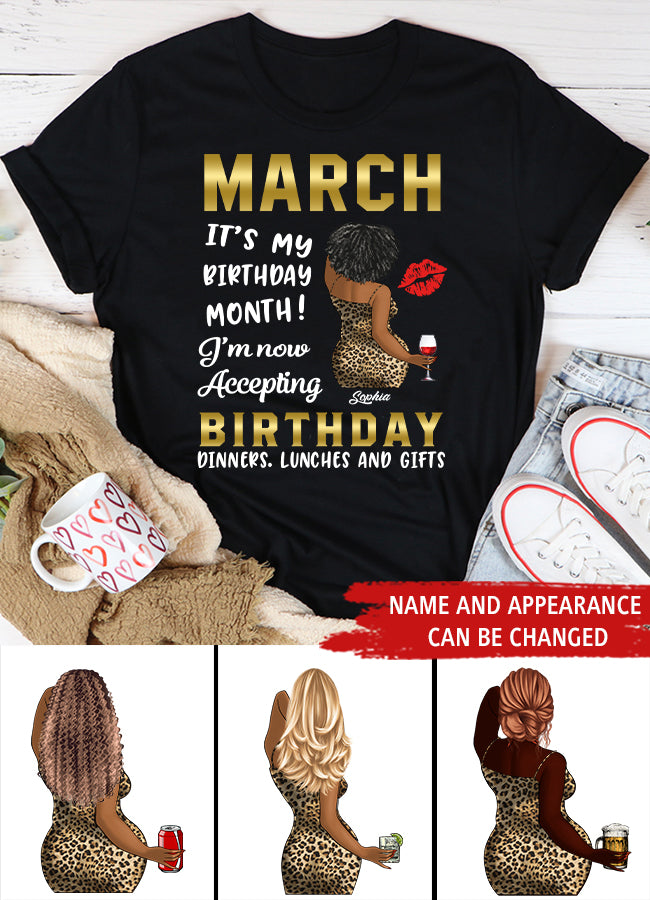 March Birthday Shirt, Custom Birthday Shirt, Queens Born In March, March Birthday Shirts For Woman, March Birthday Gifts