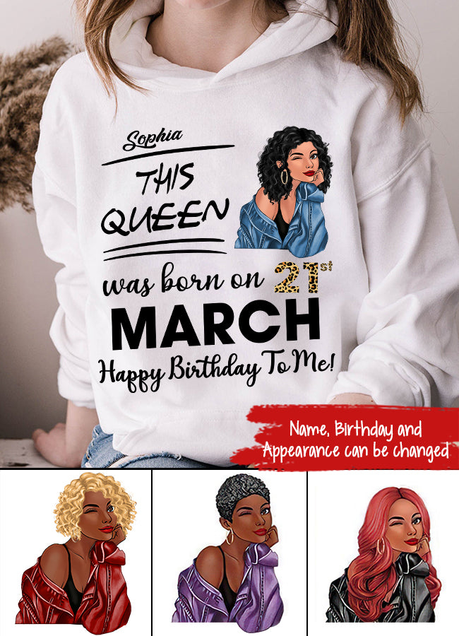 March Birthday Shirt, Custom Birthday Shirt, Queens Born In March, March Birthday Gifts, March shirts for Woman
