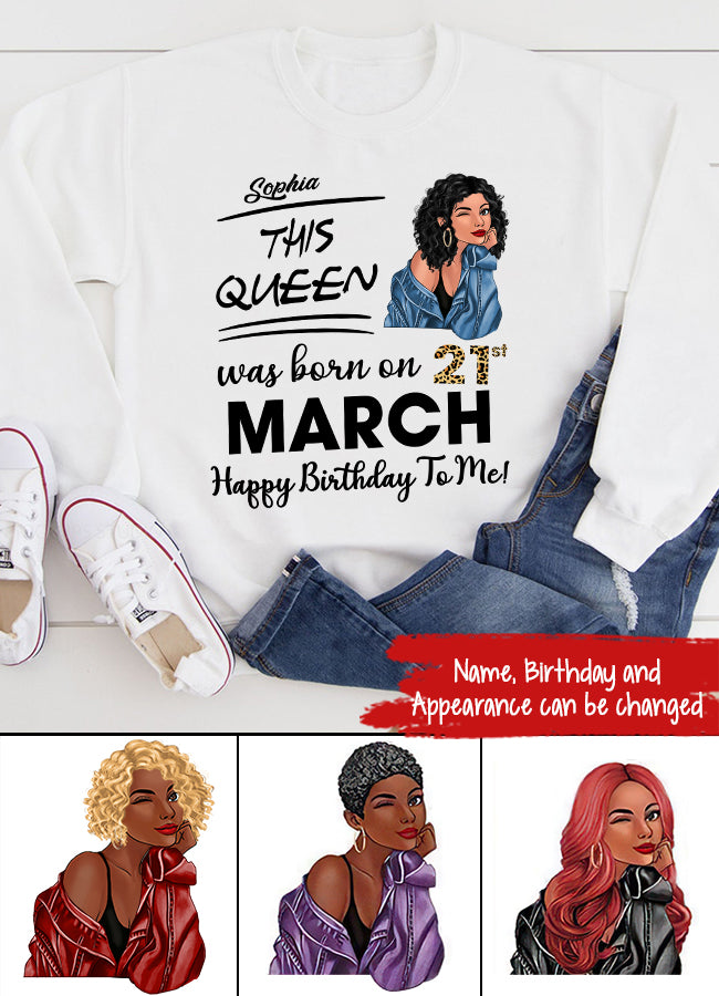 March Birthday Shirt, Custom Birthday Shirt, Queens Born In March, March Birthday Gifts, March shirts for Woman