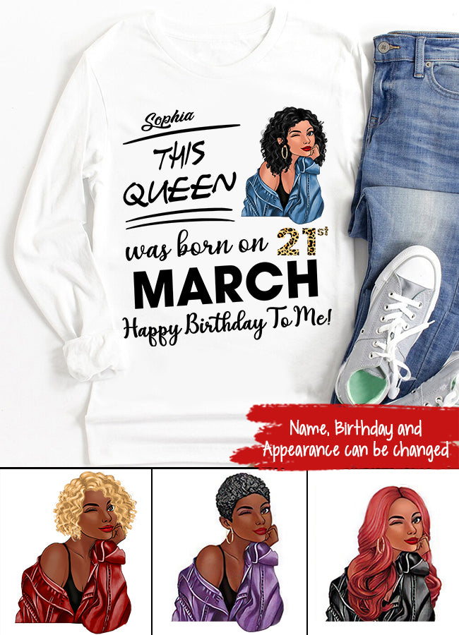 March Birthday Shirt, Custom Birthday Shirt, Queens Born In March, March Birthday Gifts, March shirts for Woman