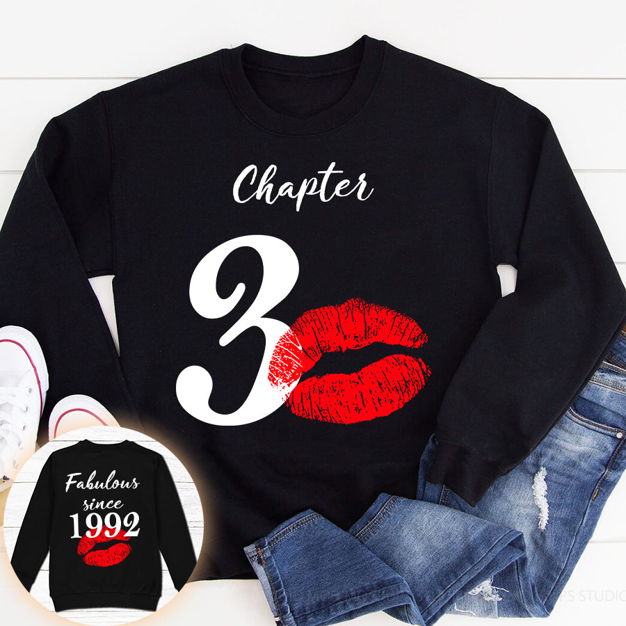Chapter 30, Fabulous since 1992 30th birthday unique t shirt for woman, her gifts for 30 years old , Turning 30 birthday cotton shirt