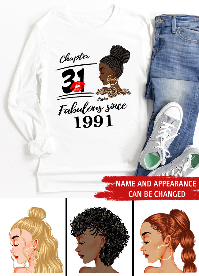 31st Birthday Shirts, Custom Birthday Shirts, Turning 31 Shirt, Gifts For Women Turning 31, 31 And Fabulous Shirt, 1991 Shirt, 31st Birthday Shirts For Her