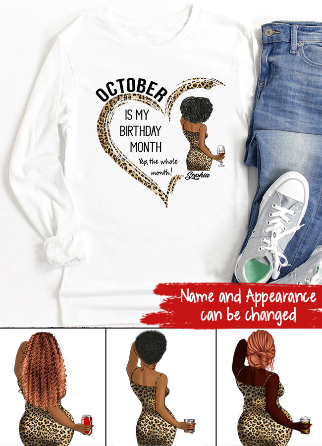 October Birthday Shirt, Custom Birthday Shirt, Queens are Born In October, October Birthday Shirts For Woman, October Birthday Gifts