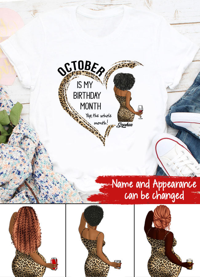 October Birthday Shirt, Custom Birthday Shirt, Queens are Born In October, October Birthday Shirts For Woman, October Birthday Gifts