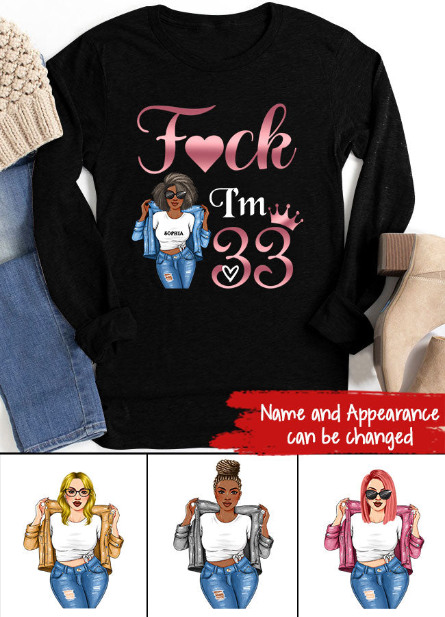 33rd Birthday Shirts, Custom Birthday Shirts, Turning 33 Shirt, Gifts For Women Turning 33, 33 And Fabulous Shirt, 1990 Shirt