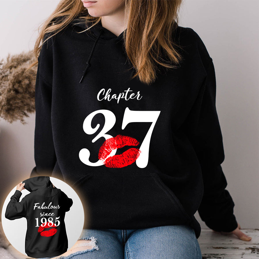 Chapter 37, Fabulous since 1985 37th birthday unique t shirt for woman, her gifts for 37 years old , Turning 37 birthday cotton shirt