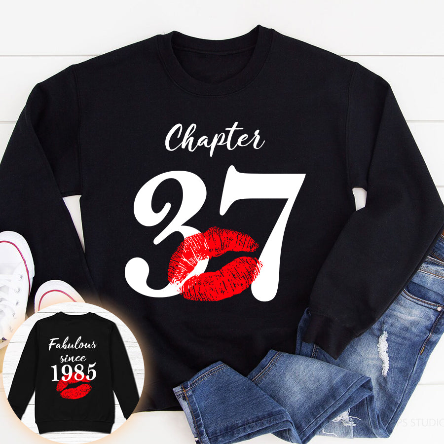 Chapter 37, Fabulous since 1985 37th birthday unique t shirt for woman, her gifts for 37 years old , Turning 37 birthday cotton shirt