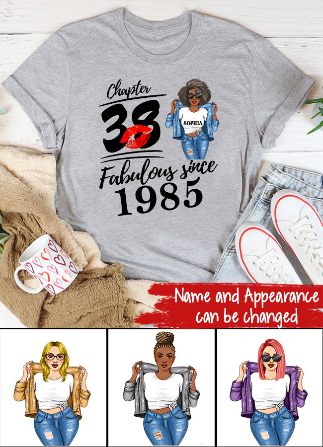 38th Birthday Shirts, Custom Birthday Shirts, Turning 38 Shirt, Gifts For Women Turning 38, 38 And Fabulous Shirt, 1985 Shirt, 38th Birthday Shirts For Her