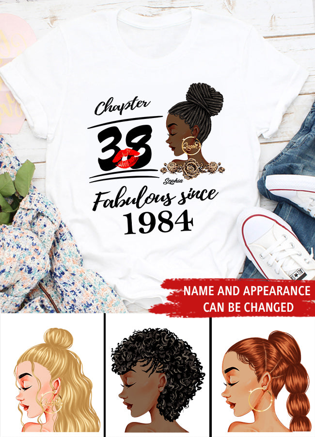 38th Birthday Shirts, Custom Birthday Shirts, Turning 38 Shirt, Gifts For Women Turning 38, 38 And Fabulous Shirt, 1984 Shirt, 38th Birthday Shirts For Her