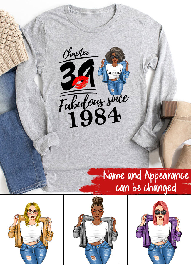 39th Birthday Shirts, Custom Birthday Shirts, Turning 39 Shirt, Gifts For Women Turning 39, 39 And Fabulous Shirt, 1984 Shirt, 39th Birthday Shirts For Her