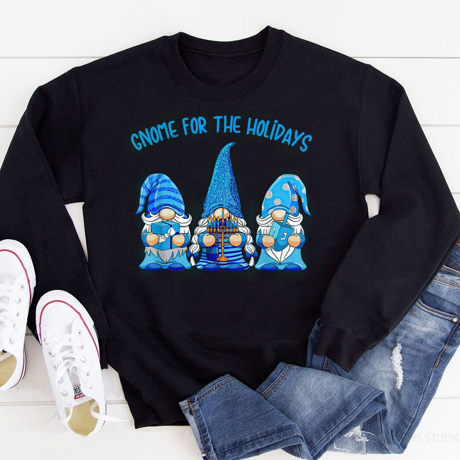 Gnome For The Holidays Hanukkah Jewish Christmas Cute Gnome T Shirt, Funny Hanukkah Shirts, Chanukah Gifts