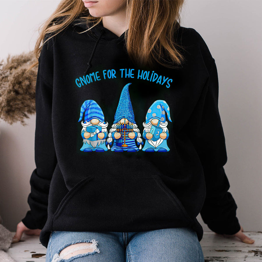 Gnome For The Holidays Hanukkah Jewish Christmas Cute Gnome T Shirt, Funny Hanukkah Shirts, Chanukah Gifts