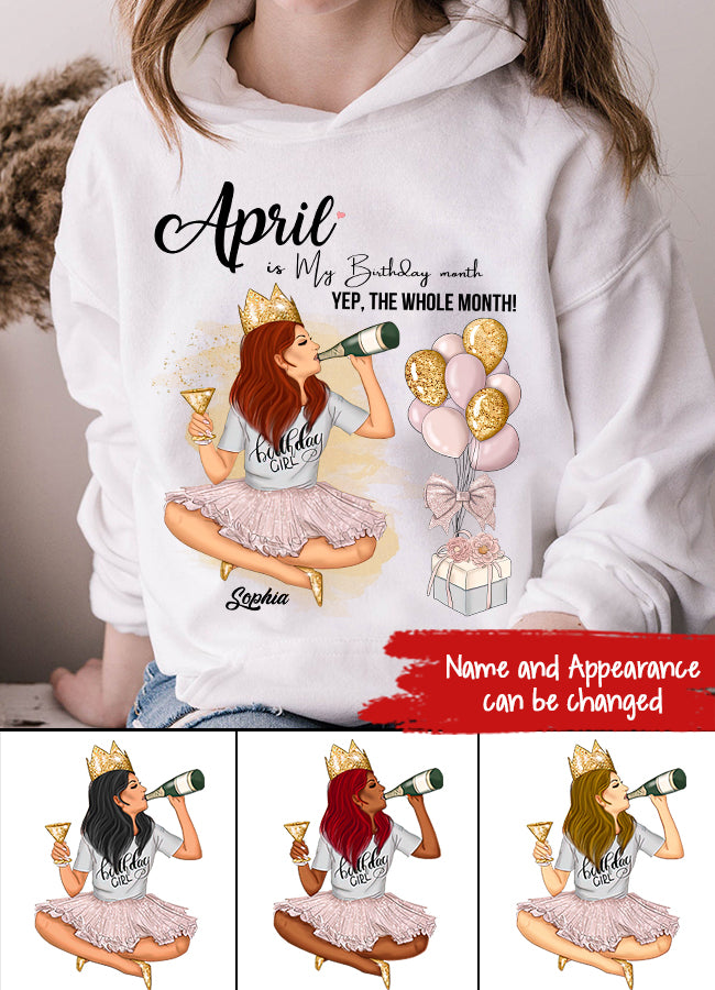 April Birthday Shirt, Custom Birthday Shirt, Queens Born In April, April Birthday Shirts For Woman, April Birthday Gifts