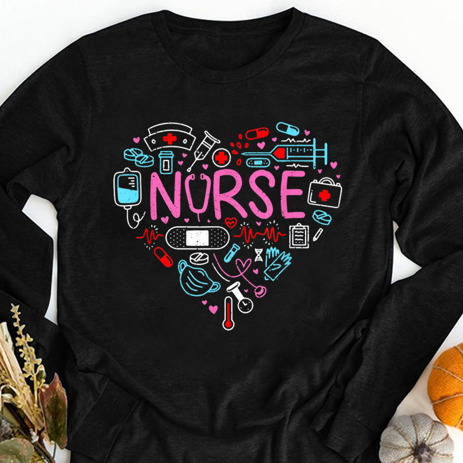 Nurse Shirt Love Nurse Cute Nurse ER Nurse RN Nurse CNA Nurse Life Scrub T-Shirt Nurses Week Gift