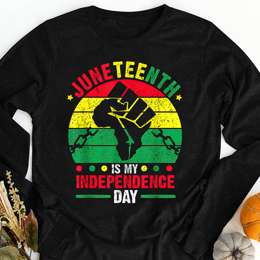 Juneteenth Shirt Juneteenth Is My Independence Day Black History Vintage T-Shirt