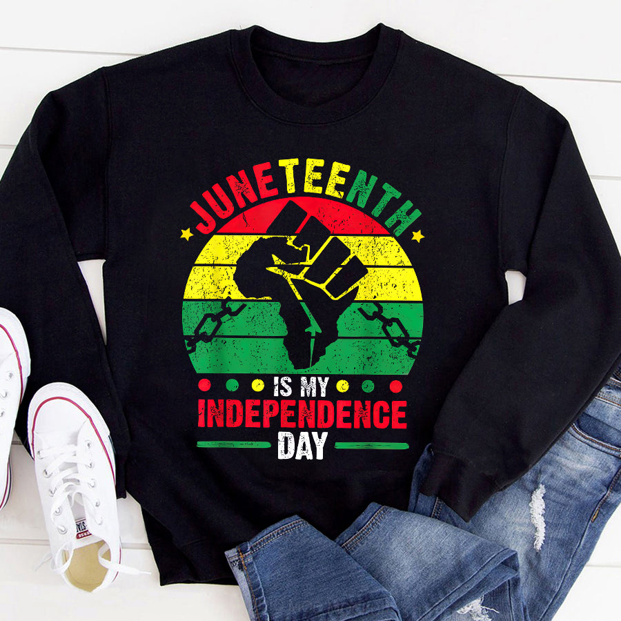 Juneteenth Shirt Juneteenth Is My Independence Day Black History Vintage T-Shirt