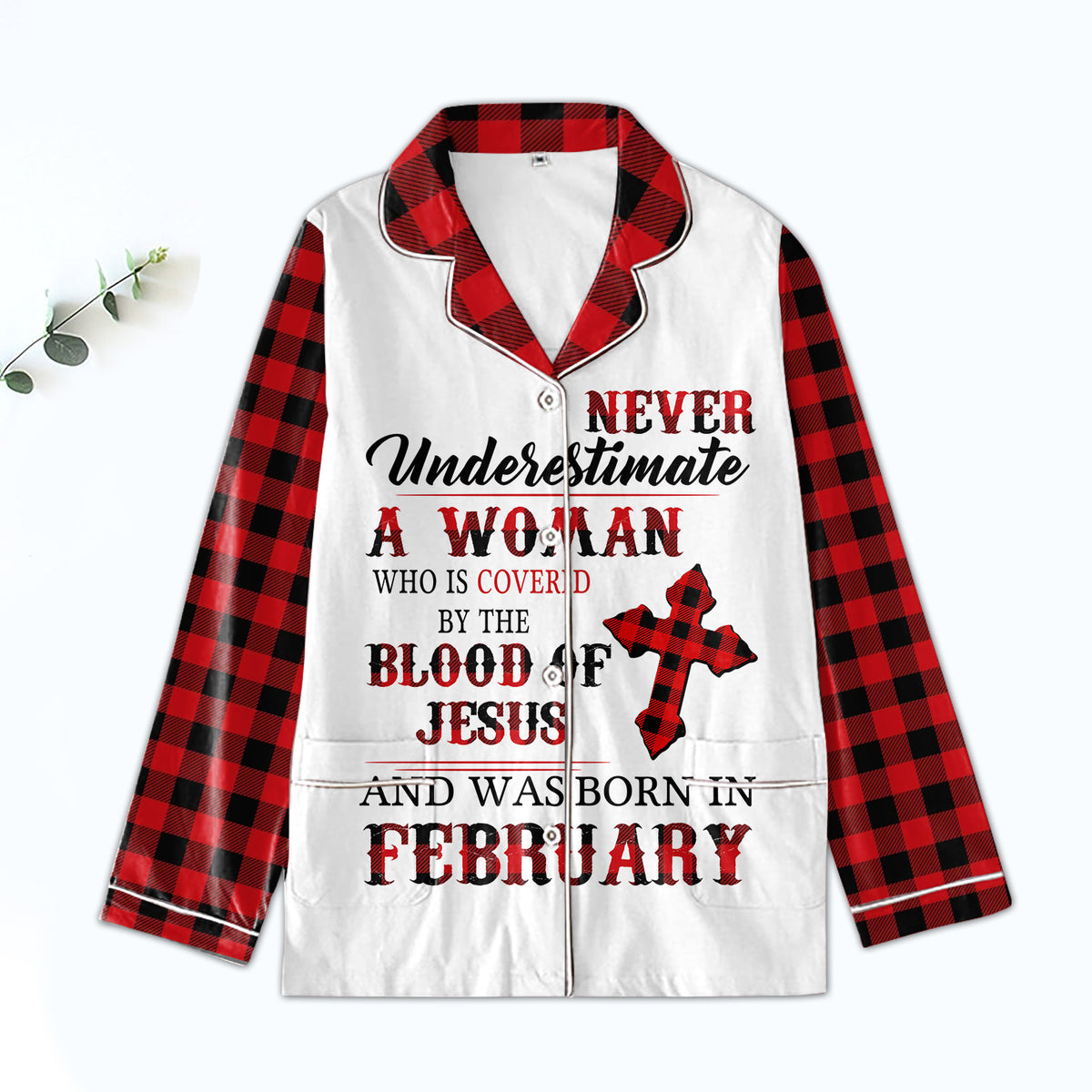 Women&#39;s Pajamas Set For February Woman, A Queen Was Born In February, Birthday Pajamas, Birthday gifts for February Woman