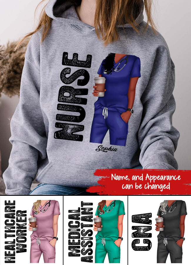 Nurse Life Nutrition Facts - Personalized T Shirt - Gift For Doctor &amp; Nurse - Glitter Leopard Design