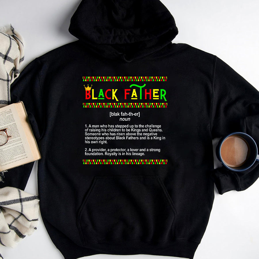 Juneteenth Shirt Father’s Day Black Father Definition African American Crown T-Shirt