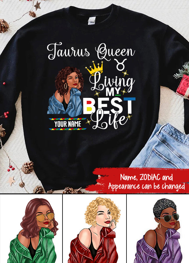 Personalized Zodiac Diva, Custom Birthday shirt, Birthday Queen T Shirt, Taurus t shirt for woman, Living my best life
