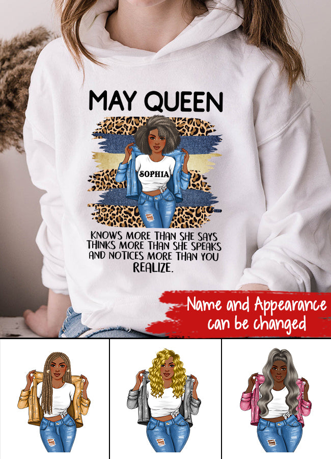 May Birthday Shirt, Custom Birthday Shirt, Queens Born In May, May Birthday Gifts, May Shirts For Woman