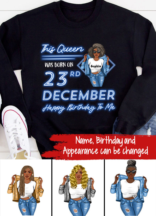 December Birthday Shirt, Custom Birthday Shirt, Queens Are Born In December, December Birthday Shirts For Woman, December Birthday Gifts