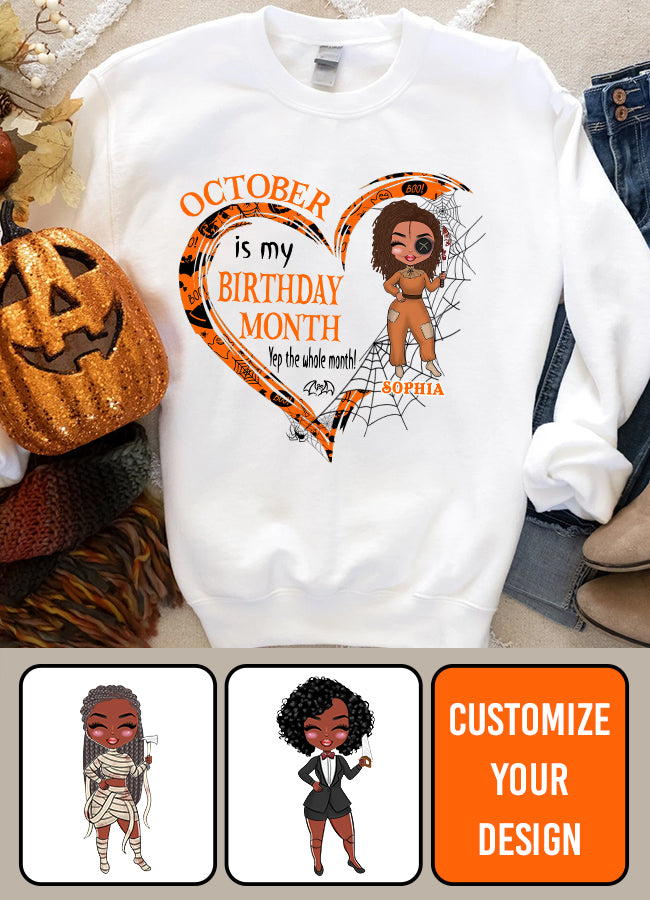 October Birthday Shirt, Custom Birthday Shirt, Queens are Born In October, October Birthday Shirts For Woman, October Birthday Gifts, Halloween Shirt