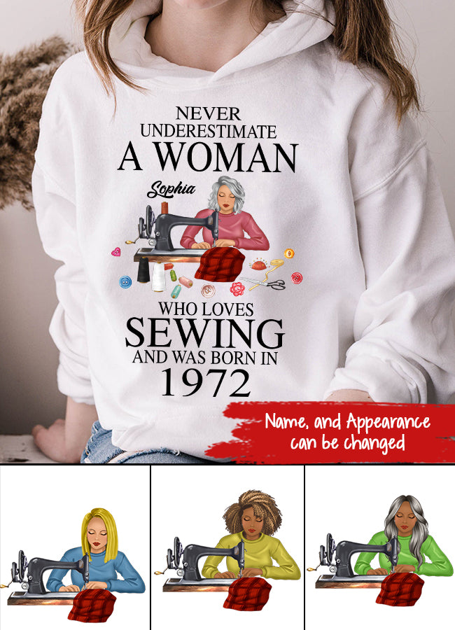 50th Birthday Shirts, Custom Birthday Shirts, Turning 50 Shirt, Gifts For Women Turning 50, 50 And Fabulous Shirt, 1973 Shirt, 50th Birthday Shirts For Her, Sewing Lover Cotton Shirt For Women