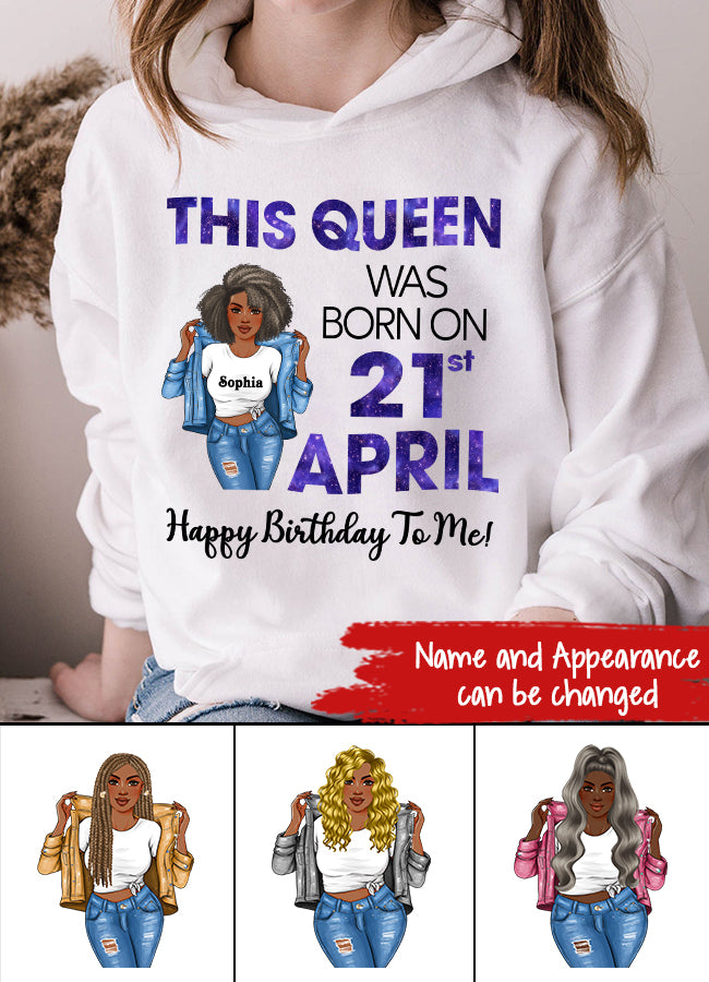 April Birthday Shirt, Custom Birthday Shirt, Queens Born In April, April Birthday Gifts, April shirts for Woman