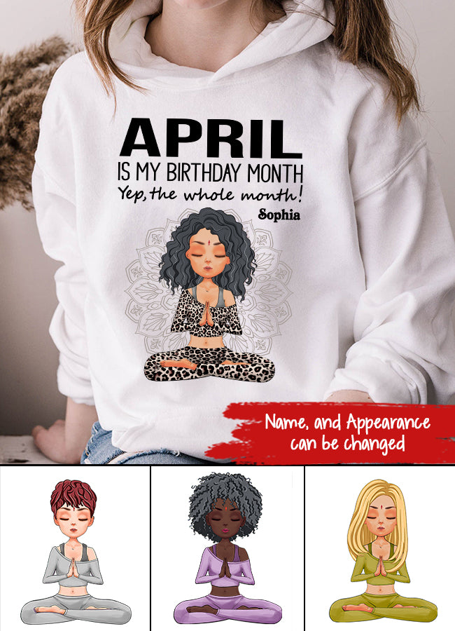 April Birthday Shirt, Custom Birthday Shirt, Queens Born In April, April Birthday Gifts, April Queen shirt, April Birthday Shirts For Woman, Her Birthday Gifts For April, Yoga T Shirt, Gift For Yoga Lover