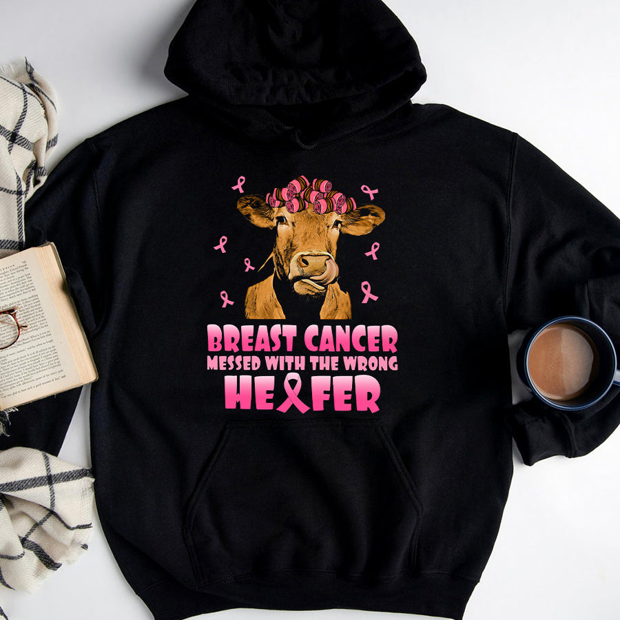 Breast Cancer Awareness Shirts Breast Cancer Messed With The Wrong Heifer