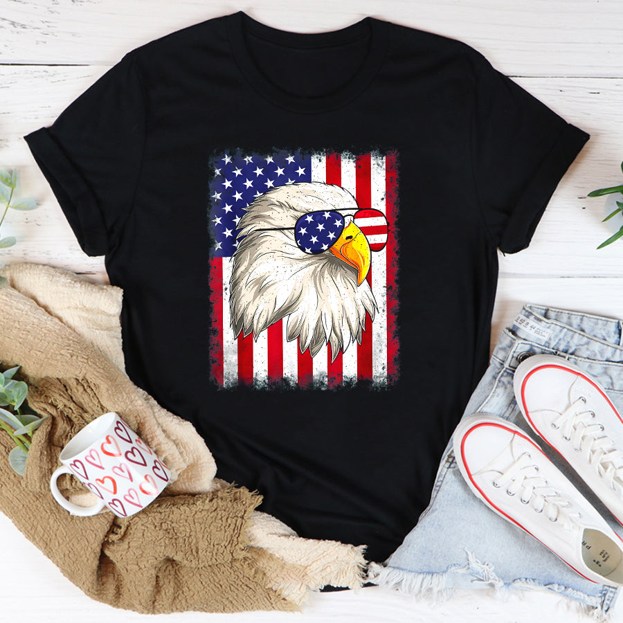Independence Day Shirt Funny 4th Of July USA Flag American Patriotic Eagle T-Shirt
