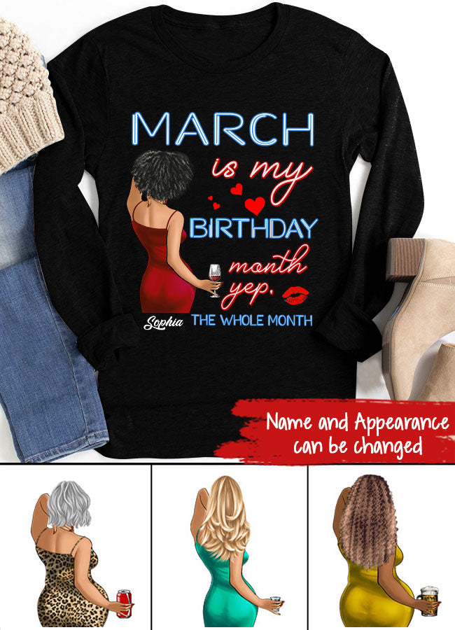 March Birthday Shirt, Custom Birthday Shirt, Queens was Born In March, March Birthday Shirts For Woman, March Birthday Gifts