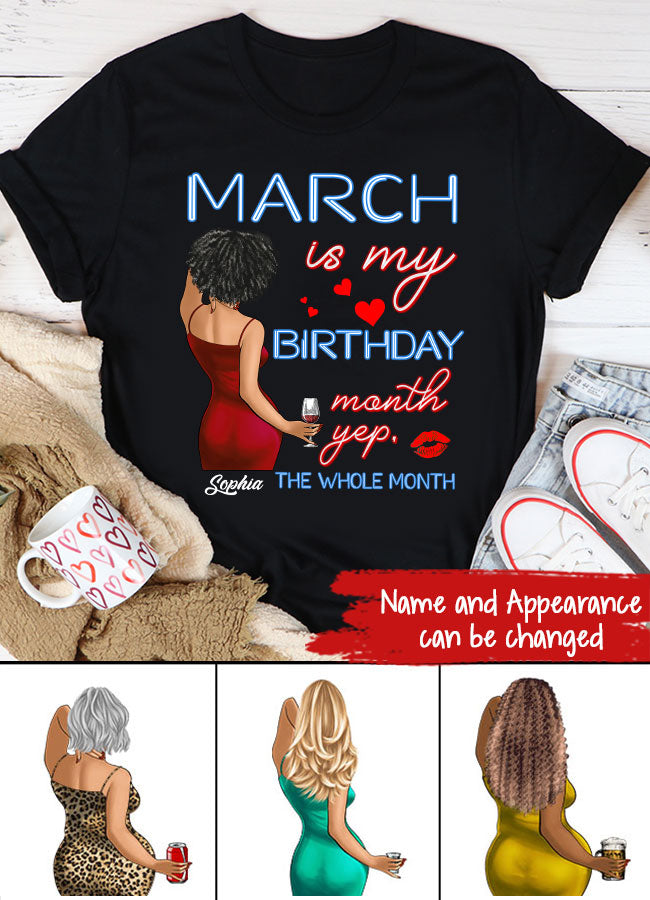 March Birthday Shirt, Custom Birthday Shirt, Queens was Born In March, March Birthday Shirts For Woman, March Birthday Gifts