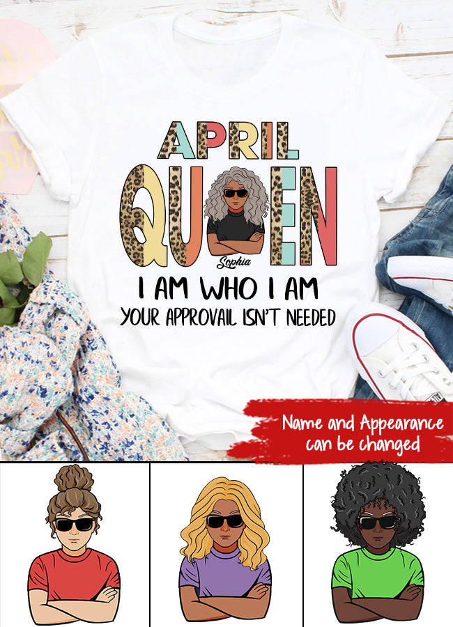 April Birthday Shirt, Custom Birthday Shirt, Queens Born In April, April Birthday Gifts, April shirts for Woman