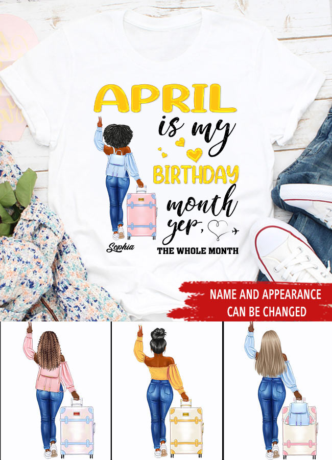 April Birthday Shirt, Custom Birthday Shirt, Queens was Born In April, April Birthday Shirts For Woman, April Birthday Gifts