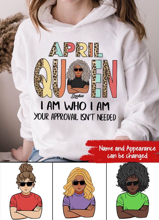 April Birthday Shirt, Custom Birthday Shirt, Queens Born In April, April Birthday Gifts, April shirts for Woman