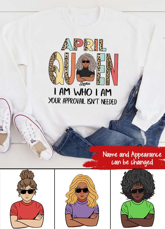 April Birthday Shirt, Custom Birthday Shirt, Queens Born In April, April Birthday Gifts, April shirts for Woman
