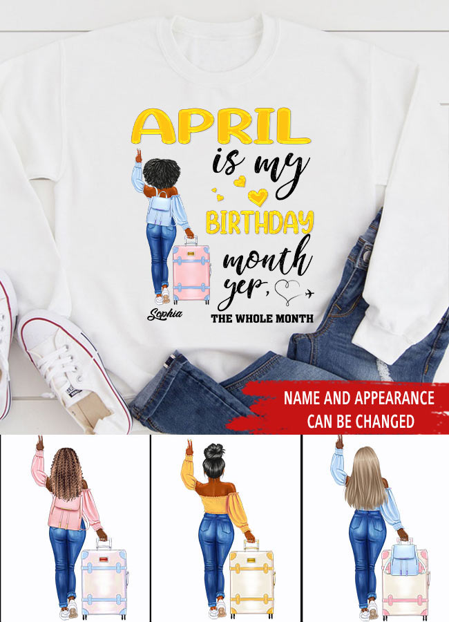 April Birthday Shirt, Custom Birthday Shirt, Queens was Born In April, April Birthday Shirts For Woman, April Birthday Gifts
