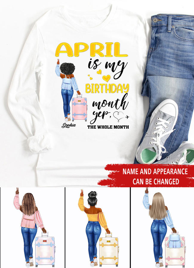April Birthday Shirt, Custom Birthday Shirt, Queens was Born In April, April Birthday Shirts For Woman, April Birthday Gifts