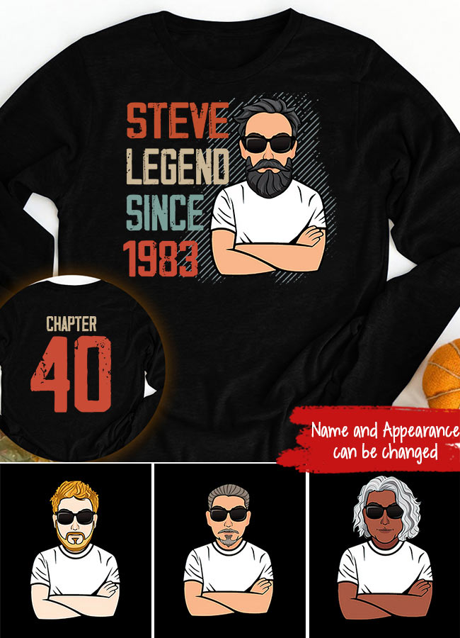 Chapter 40, Fabulous Since 1983 40th Birthday Unique T Shirt For Man, His Gifts For 40 Years Old, Turning 40 Birthday Cotton Shirt