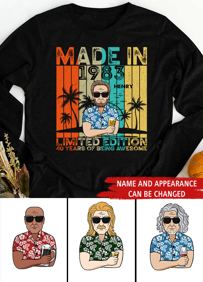 Personalized Birthday T Shirt, Chapter 40, Fabulous Since 1983 40th Birthday Unique T Shirt For Man, Made In 1983,  Limited Edition 40 Years Of Being Awesome