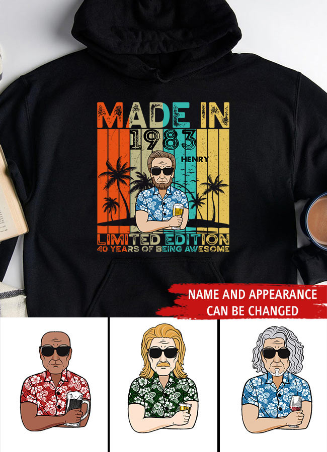 Personalized Birthday T Shirt, Chapter 40, Fabulous Since 1983 40th Birthday Unique T Shirt For Man, Made In 1983,  Limited Edition 40 Years Of Being Awesome
