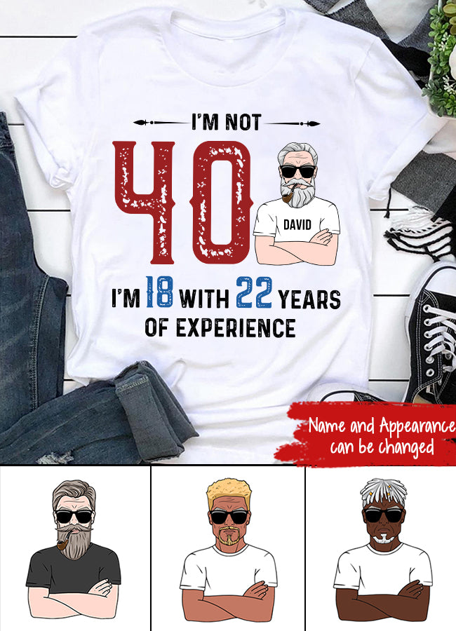 40th birthday shirts for men, Custom Birthday Shirts, Turning 40 Shirt, 40 And Fabulous Shirt, 40th Birthday Shirts For Him