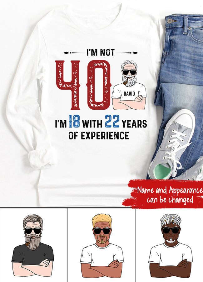 40th birthday shirts for men, Custom Birthday Shirts, Turning 40 Shirt, 40 And Fabulous Shirt, 40th Birthday Shirts For Him